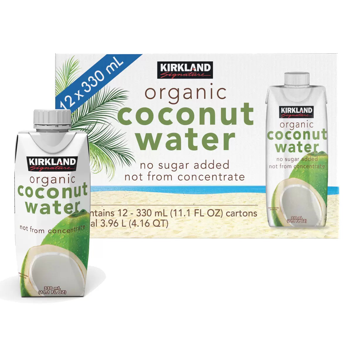 122119869857822.jpg Kirkland Signature Organic Coconut Water Pack of 12x330ml - Image 1