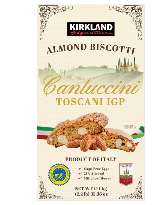 1_73c8b044-5364-4ab3-811e-5683c74493f0.png Kirkland Signature Cantuccini Toscani IGP Almond Biscotti Pack of 1kg - Image 1