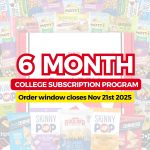 PREPAID (2025/2026) College Student SnackBOX Care Package Subscription Program | 6 Pack BUNDLE | Nov - April