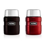 Thermos Stainless Steel Vacuum Insulated Food Flask, 2 pack in Black/Red