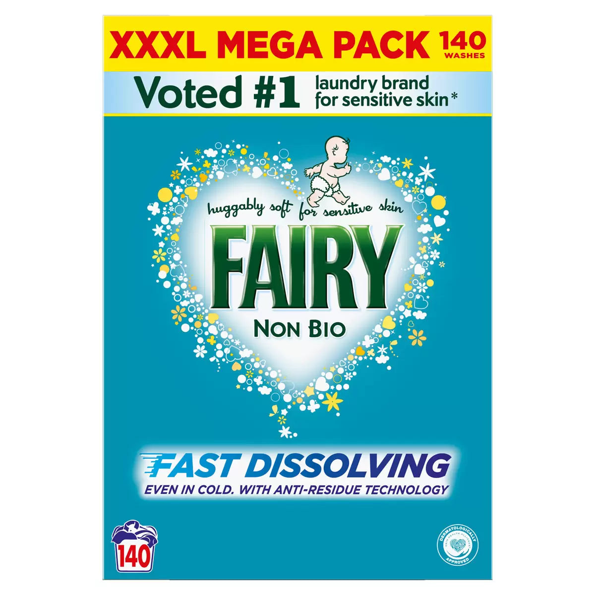 331205157650462.jpg Fairy Non-Bio Washing Powder Pack of 140 Wash - Image 1