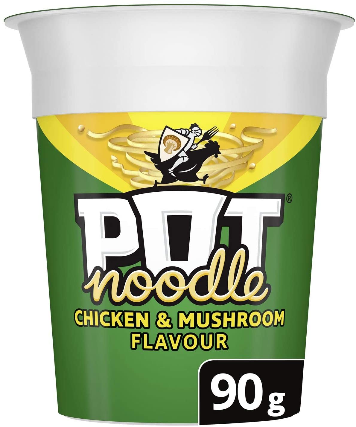 71GLG3bd6wL._AC_SL1500.jpg Pot Noodle Chicken and Mushroom Flavour King Size Pack of 12x90g - Image 1