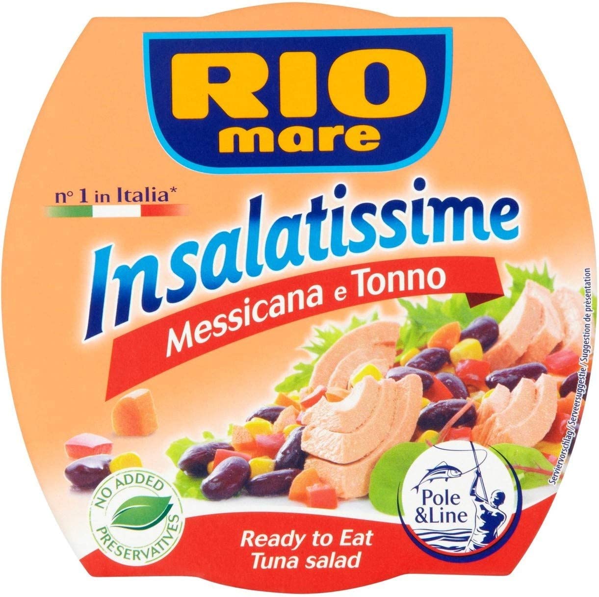 71bMPhKMXXL._AC_SL1221.jpg Rio Mare Tuna Salad Mexican Style, 160g (Pack of 4) - Image 1