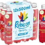 Rubicon Spring Strawberry Kiwi Sparkling Water Pack of 12x500ml