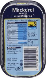 Princes Mackerel Fillets in Sunflower Oil Pack of 10x125 g - Image 2