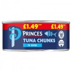 Princes Tuna Chunks in Brine Pack of 12x145g