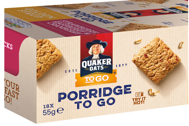 Capture1_1e5b8e2c-e103-456d-8988-45d9d0494dff.png Quaker Oats Porridge To Go Breakfast Squares Variety Pack of 18 x 55g - Image 1