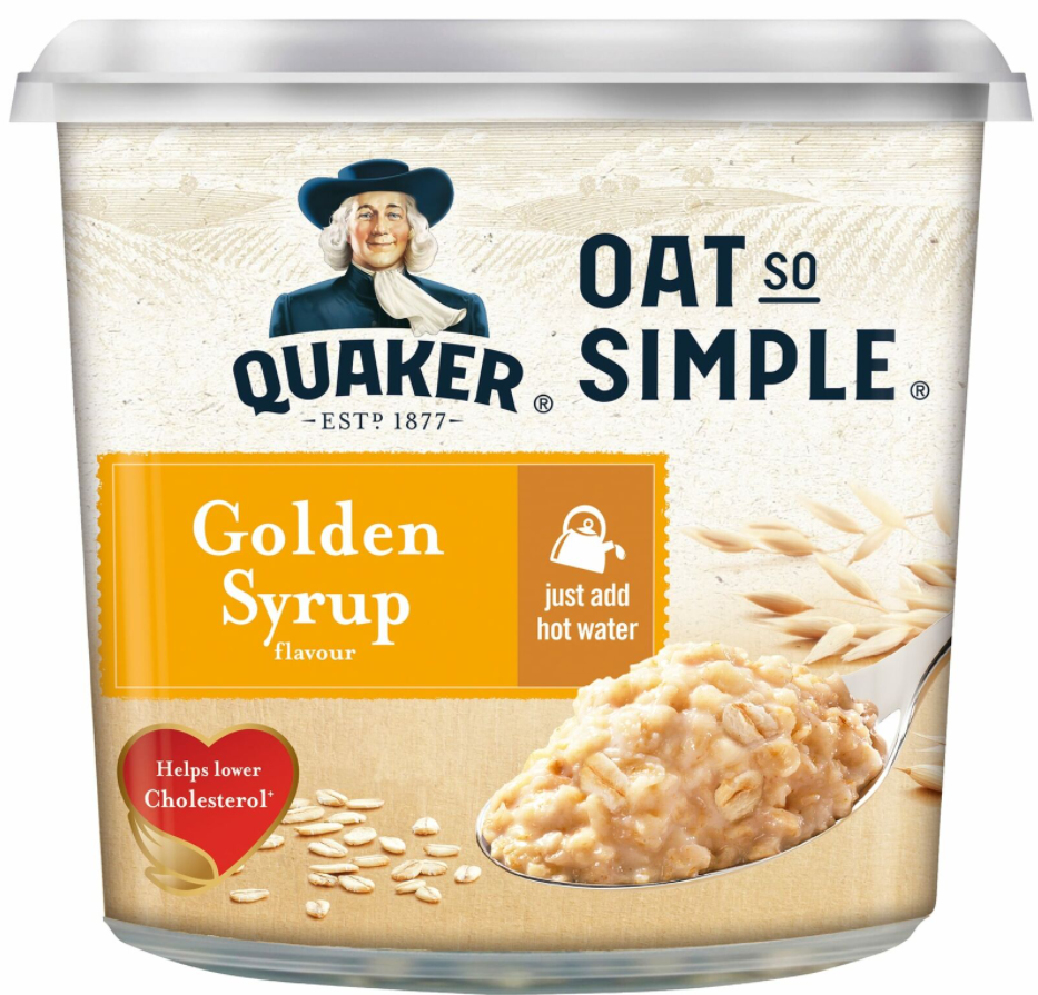 Capture1_8e93fd14-3179-4b9e-bea8-fe483b46c645.png Quaker Oat So Simple Golden Syrup Porridge Pot Pack of 8 x 57g - Image 1