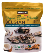 Kirkland Signature Belgian Chocolate Thins Coconut & Almond Pack of 500g