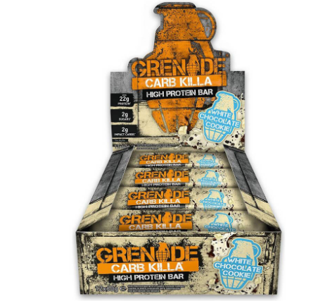 Capture2_cdbce2c9-419b-4827-97f8-054c072ef628.png Grenade Carb Killa White Chocolate Cookie Bar Pack of 12 x 60g - Image 1