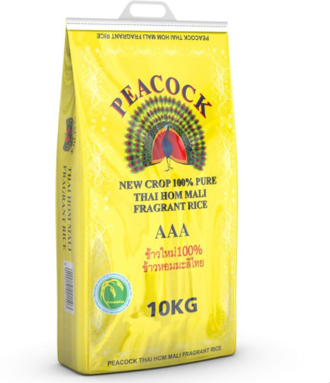 Capture_ef37212a-68f1-42ef-80d8-4394c8d318c2.png Peacock Thai Hom Mali Fragrant Rice Pack of 10kg - Image 1