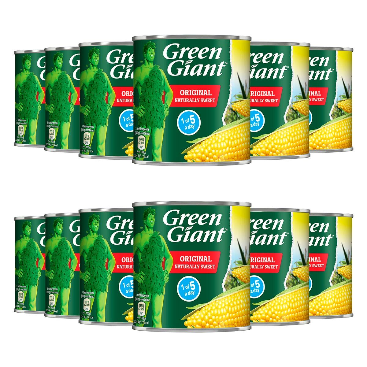 GREEN.jpg Green Giant Niblets Original Sweetcorn Pack of 12 x 340g - Image 1