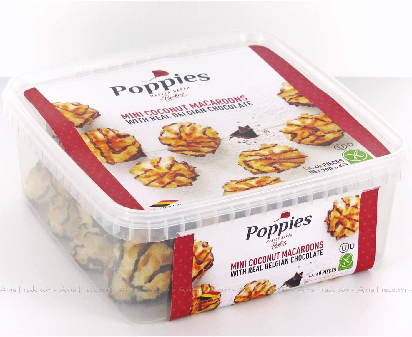 pop2.jpg Poppies Master Baker Mini Coconut Macaroons With Belgian Chocolate Pack 700g - Image 1