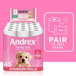 ON SALE , Family Soft Toilet Tissue 45 Rolls , FSC Certified – Andrex - Image 5