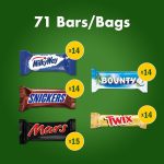 Mars Mixed Bulk Chocolate Bag 1.4kg, 71 Fun Size Chocolate Bars, Mars, Twix, MilkyWay, Snickers & Bounty, Ideal for Gift, Hampers, Snacks, Party Bags - Image 3